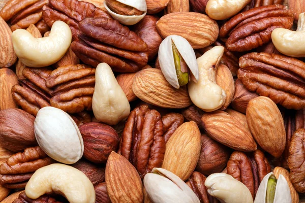 Background texture of assorted mixed nuts