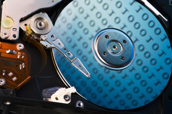 Hard disk with digital data show
