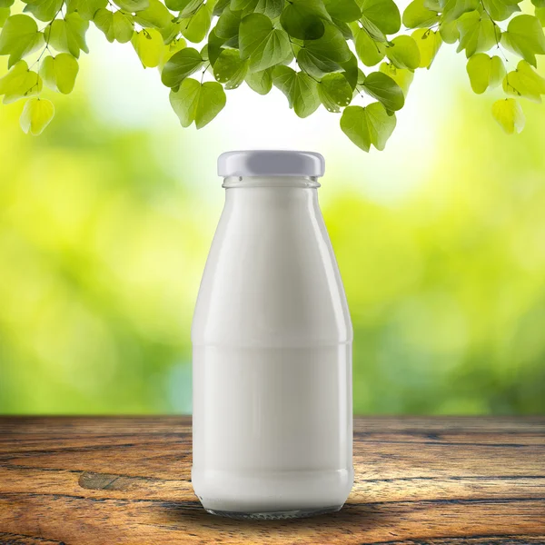 Milk with leaves