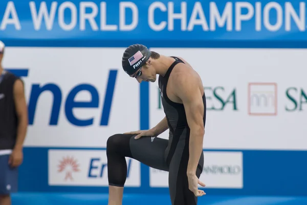 SWM: World Aquatics Championship - Mens 100m butterfly semi fin. Michael Phelps.