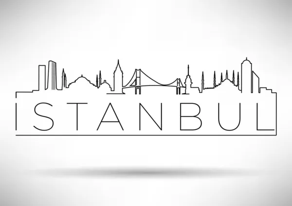 Istanbul Silhouette Typography Design