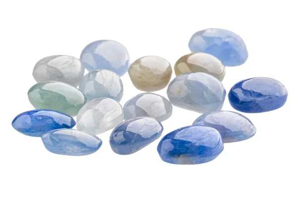 Pile of blue sapphire cabochons
