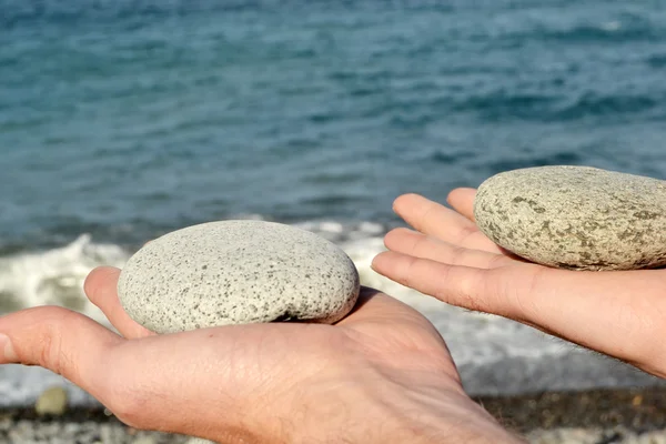 Stones in hands