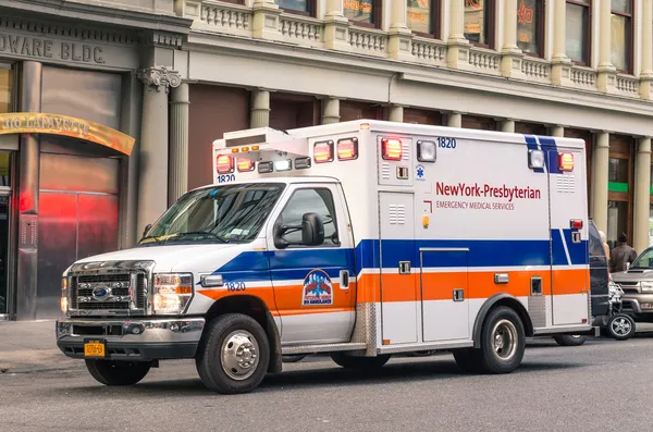 NEW YORK CITY - NOVEMBER 21, 2013: New York Presbyterian Hospital van during service. The hospital is a 2,409 bed unit, making it the largest no-profit and non-sectarian hospital in the United States.