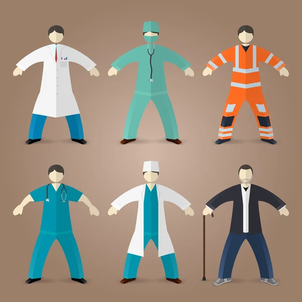 Professions set of medical doctors