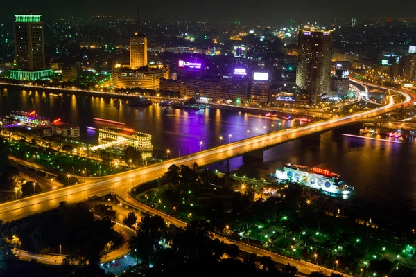 Cairo bridge night