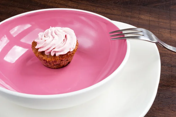 Pink raspberry cupcake