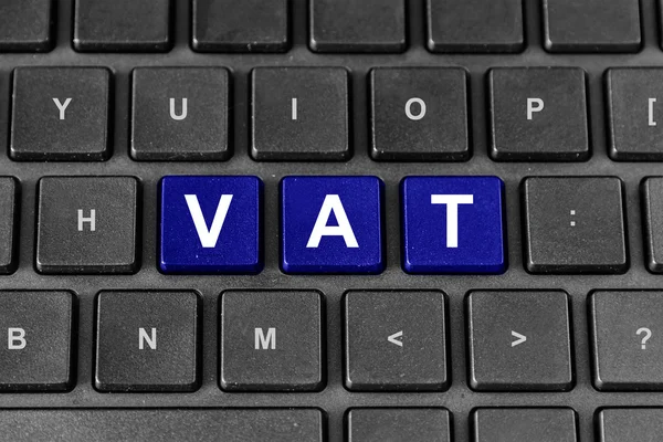 Vat or Value Added Tax word on keyboard