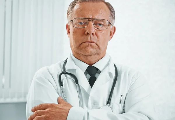 Serious man doctor