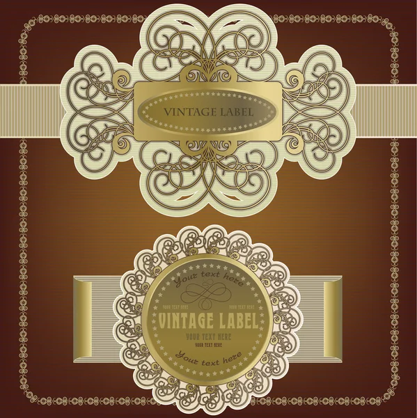 A set of vintage labels for the invitations, anniversaries, certificates, wine labels
