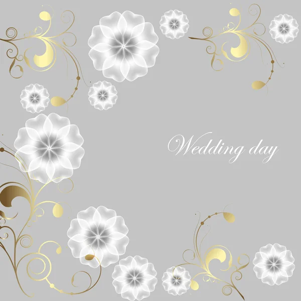 Elegant greeting card with flowers