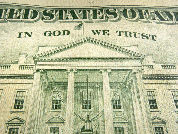 American Dollar In God We Trust Inscription Highlighted