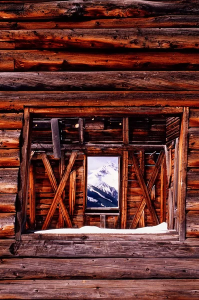 Old mining log cabin