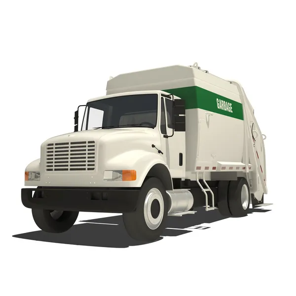 Garbage truck isolated