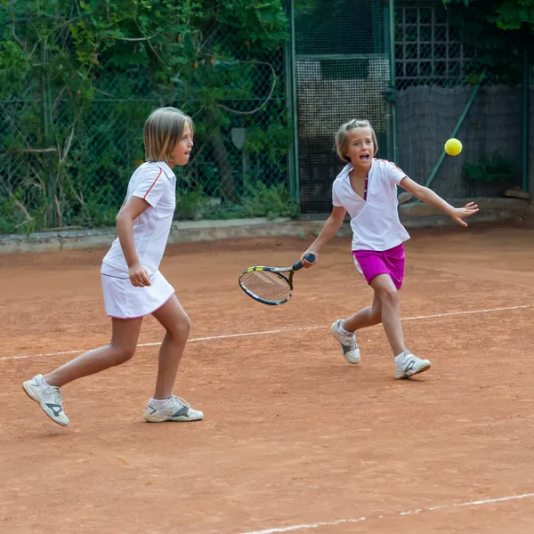 Girls in training tennis