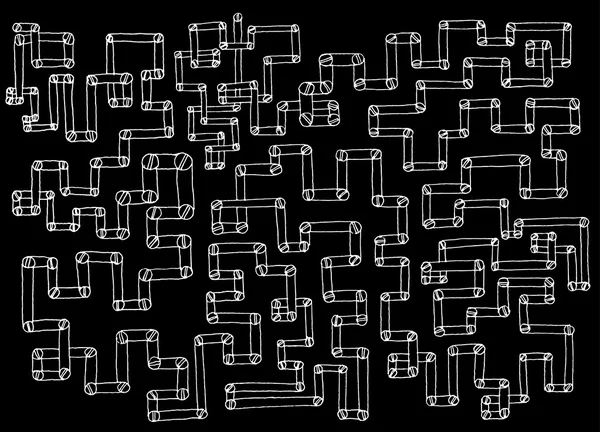 Hand Drawn Background Made of Pipes