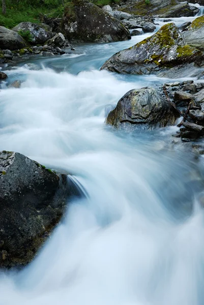 Close-up of mountain stream at long shutter speed.