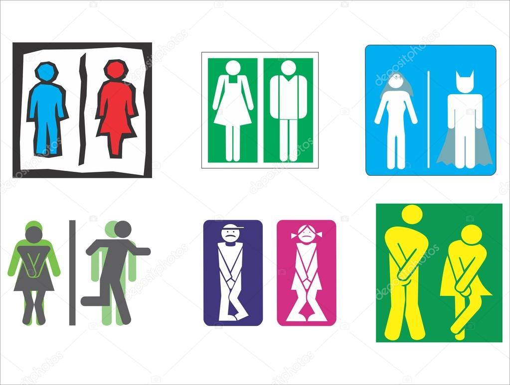 Casa de banho, WC, wc símbolo — Vetor de Stock © stex92 38414865