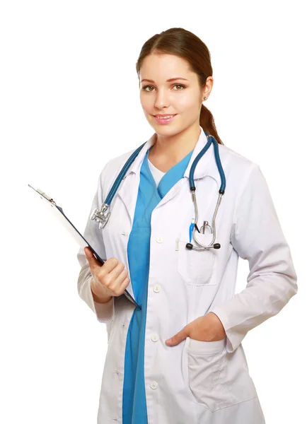 A female doctor with a folder