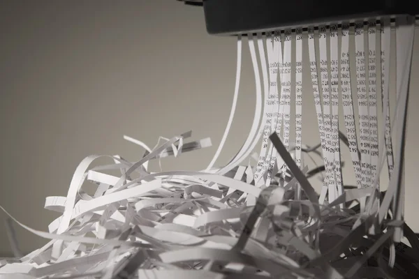 Closeup Of A Paper Shredder
