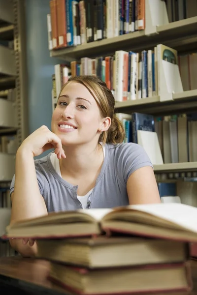Young Woman In Library