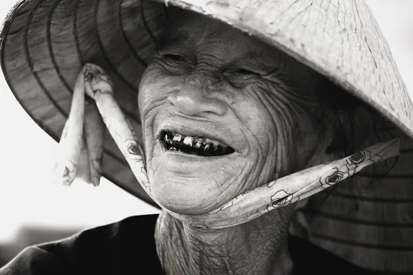 Native Woman Wearing Conical Hat, Vietnam