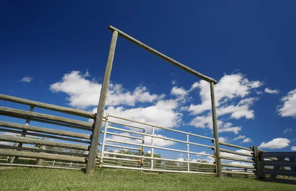 Fence And Gate On Farm