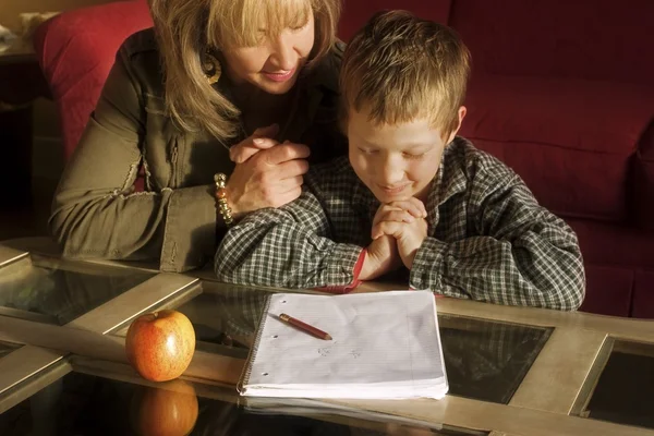 Mother And Son Praying Together