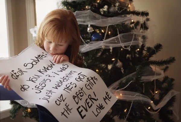 Child With Christmas Letter