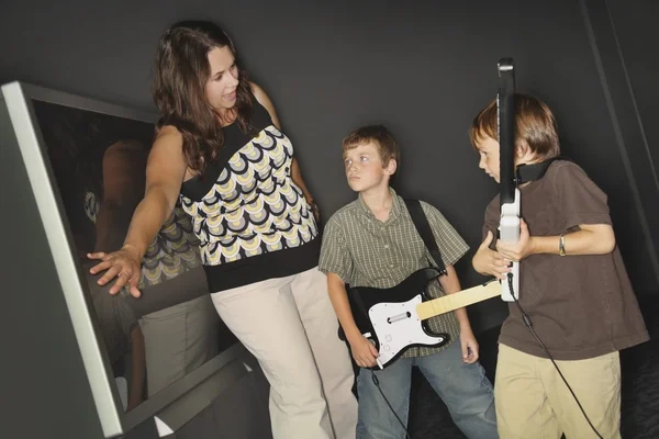 Mother Telling Her Sons To Stop Playing Their Music Game