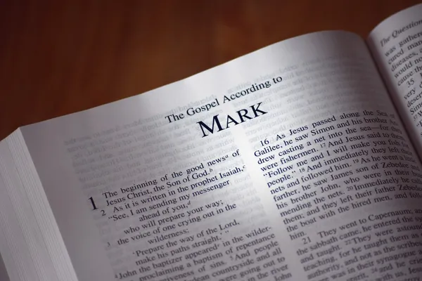 Bible Opened To The Book Of Mark