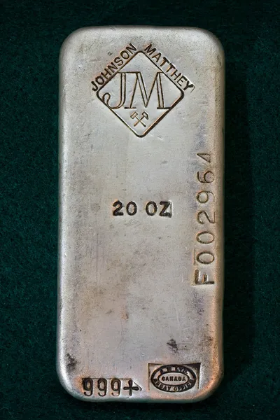 Vintage Johnson Matthey Company Silver Bullion Bar