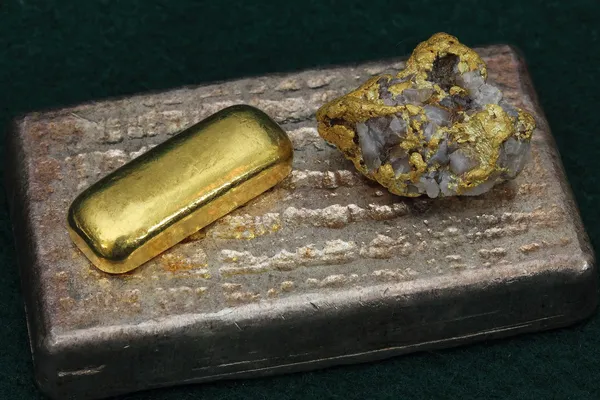 Gold and Silver Bullion and Natural Gold Nugget
