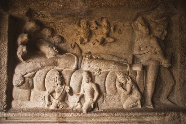 Carving details of Lord Vishnu
