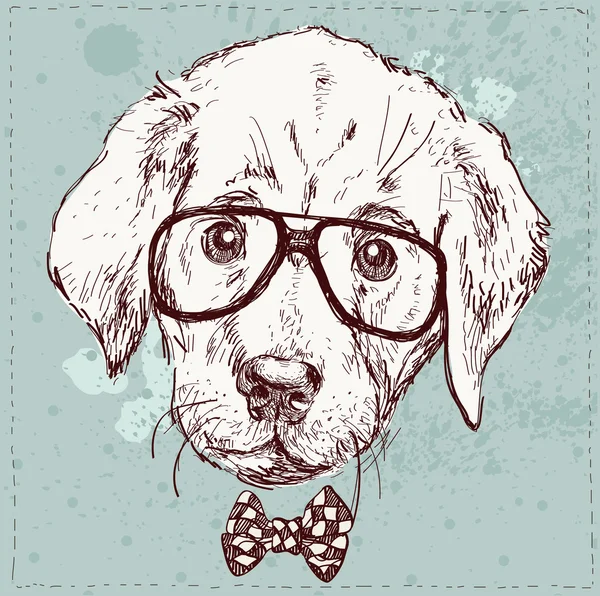 Cute fashion Hipster Animals &amp; pets, set of vector icons
