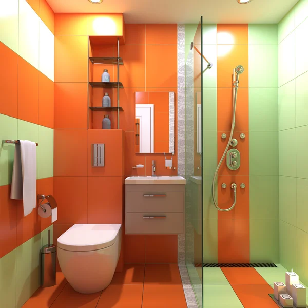 Bathroom wc hand-basin interior