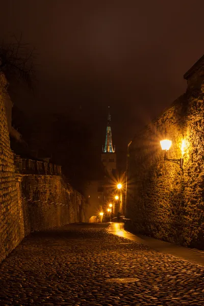 Tallinn night old town view