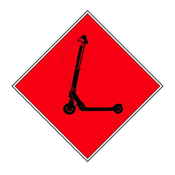 Sign Red Scooter