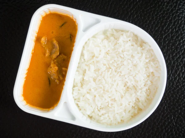 Rice and curry in the meal box set