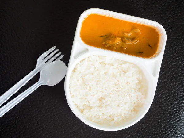 Rice and curry in the meal box set