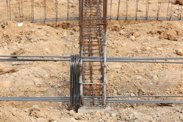 Foundation steel rod for house building