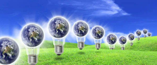 Bulb energy farm produce electric power to the world