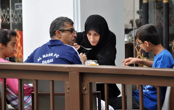 Bangkok, Thailand: Muslim Family Dining at Hotel Breakfast Restaurant