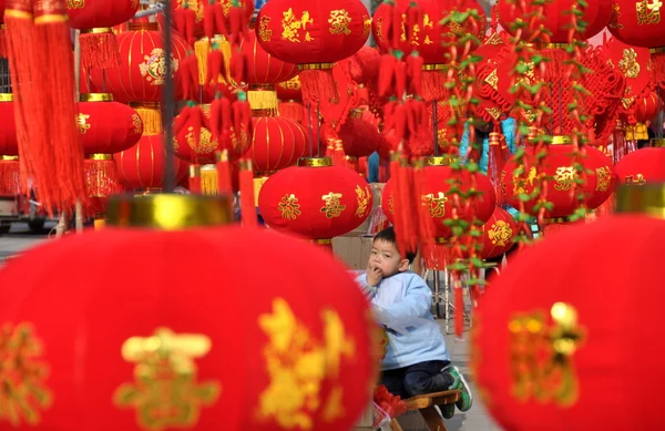 Jun Le, China: Little Boy in a Sea of Red Lanterns