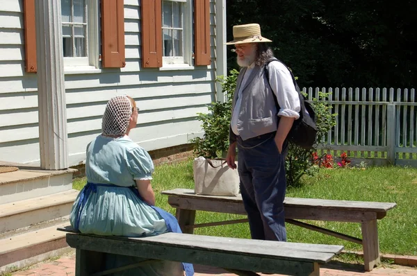 Old Bethpage Village, NY: Costumed Guides at Kirby Home