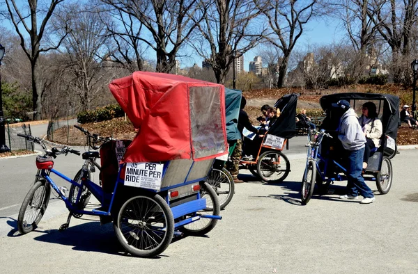 NYC: Tourist Pedicabs at Central Park's Cherry Hill