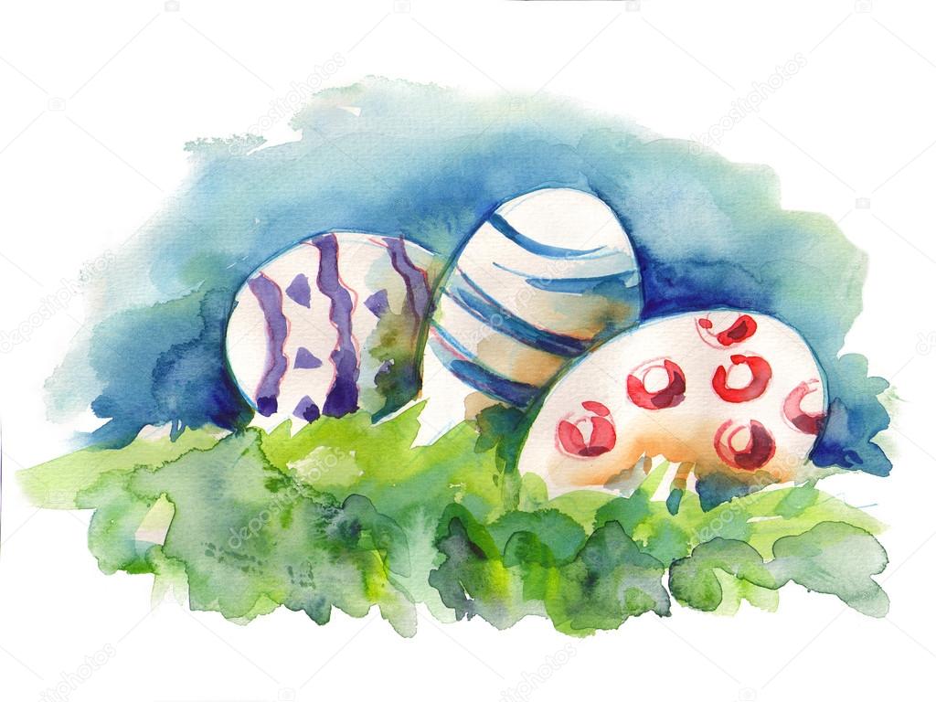 Watercolor Easter Egg — Stock Photo © O.M. #32634687