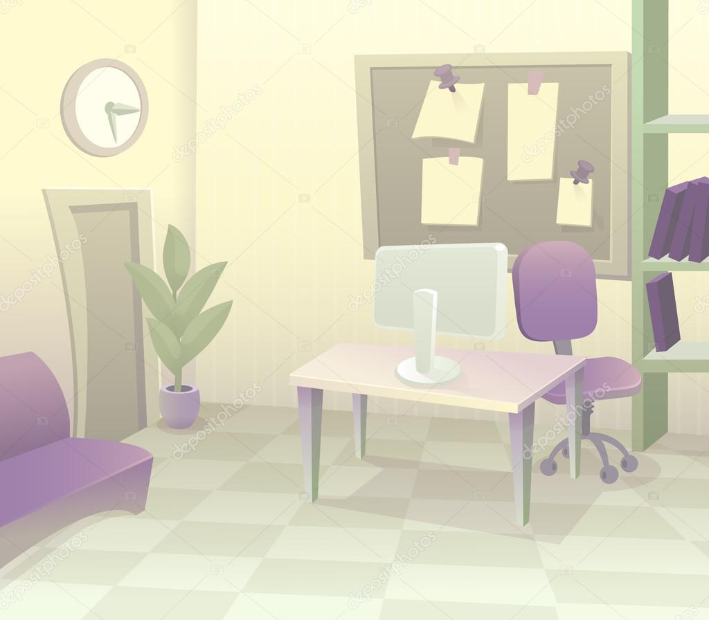 Hintergrund büro vektor. moderne büro interieur mit designer ...