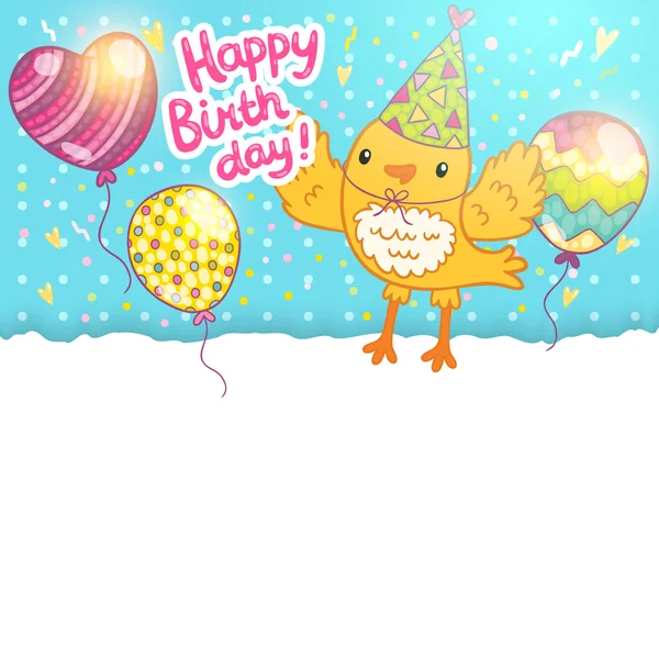 Happy Birthday card with a bird.