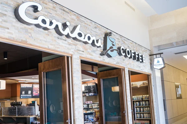 Caribou Coffee store and logo in Mall of America
